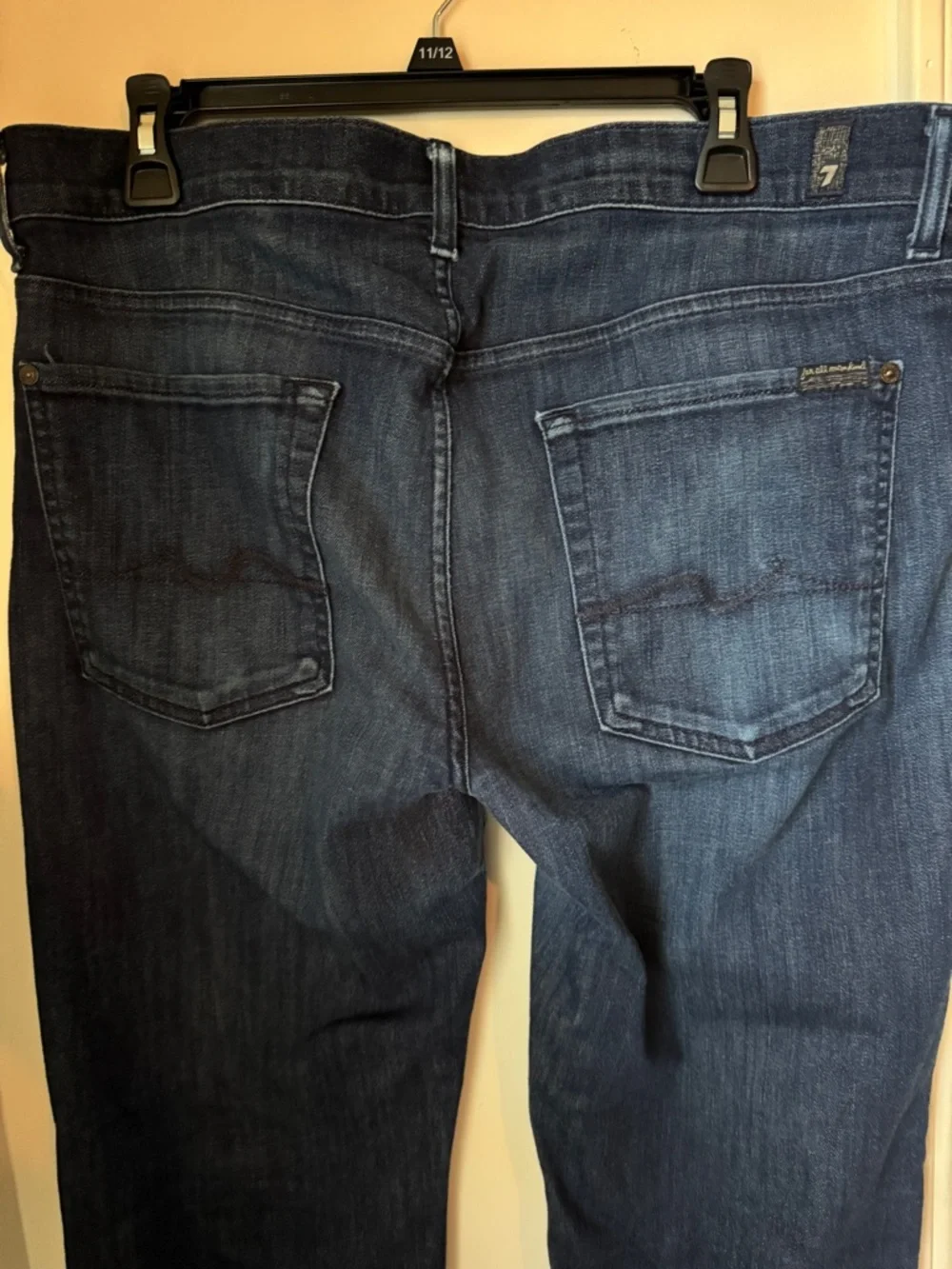 7 For All Mankind‎ Men's Dark Blue Straight Jeans Size 36